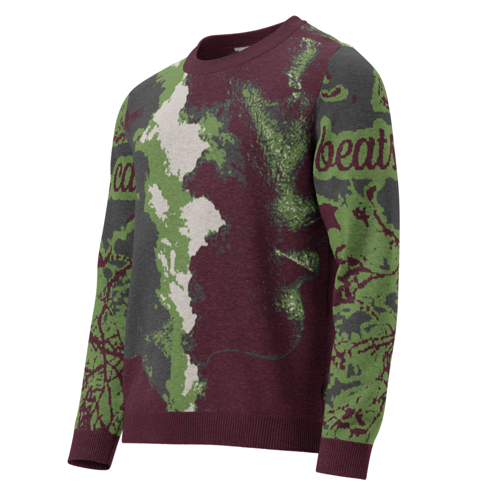 Knitted crew neck sweater