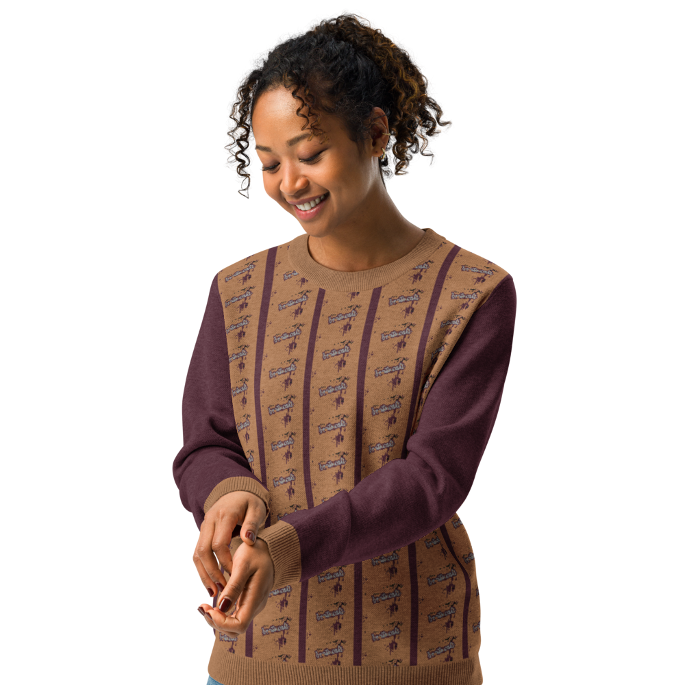 Knitted crew neck sweater