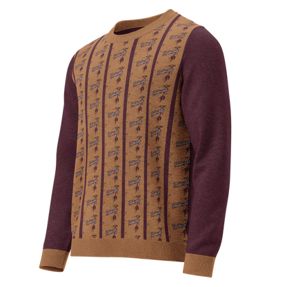 Knitted crew neck sweater