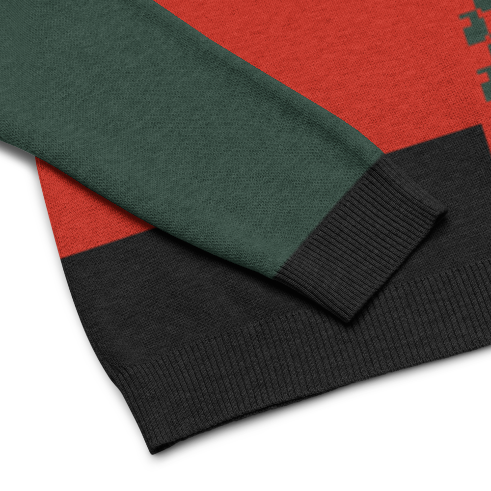 Knitted crew neck sweater
