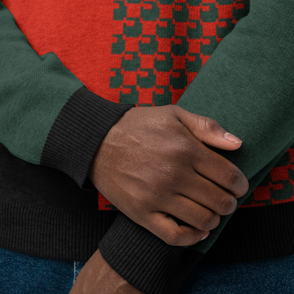 Knitted crew neck sweater