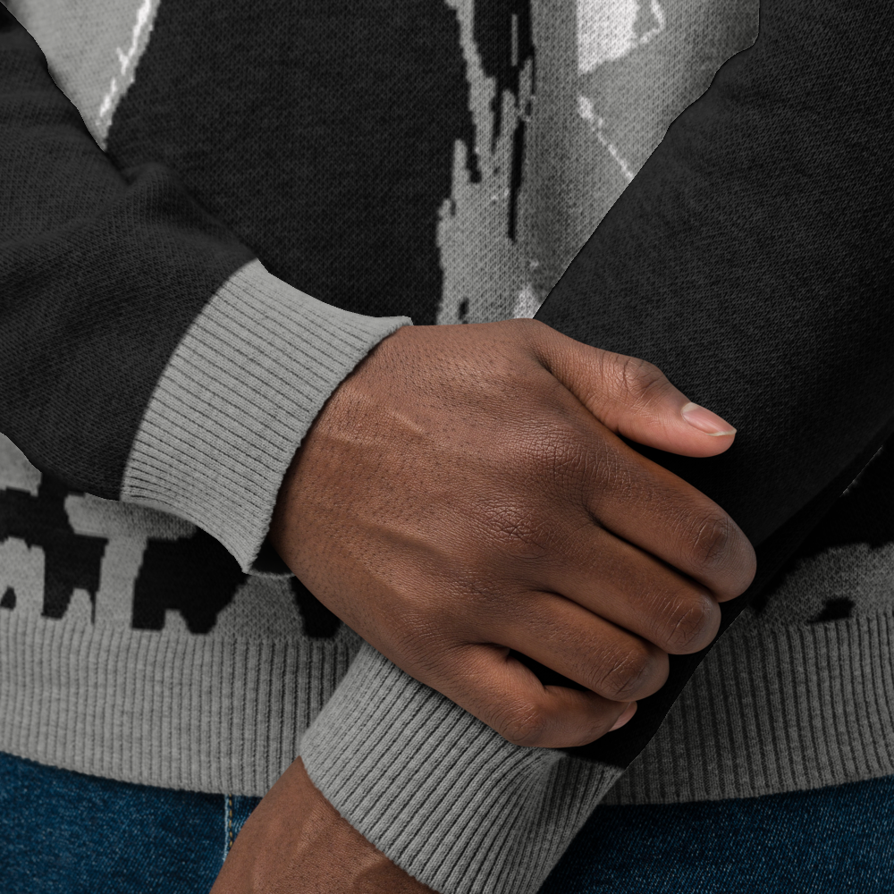Knitted crew neck sweater