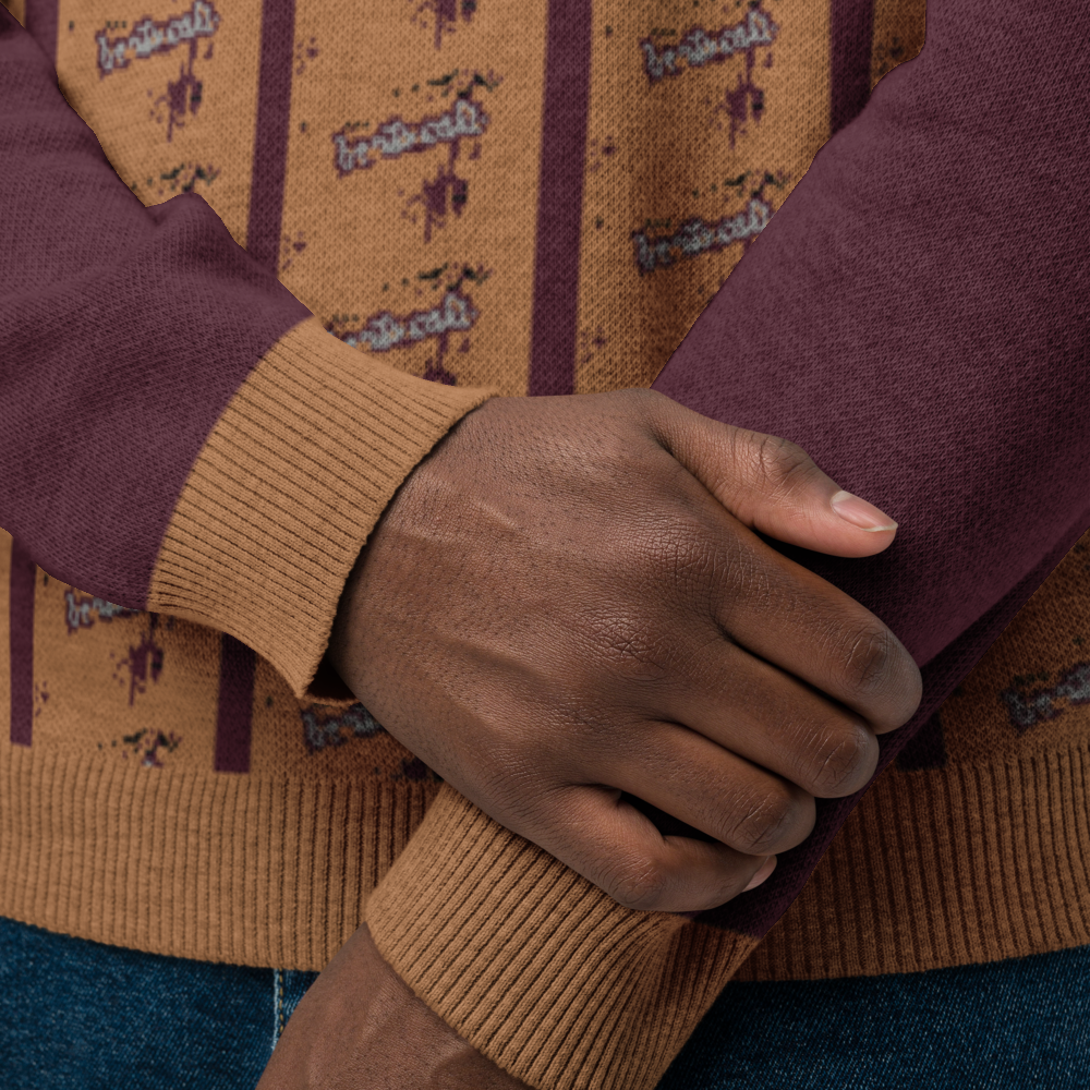 Knitted crew neck sweater