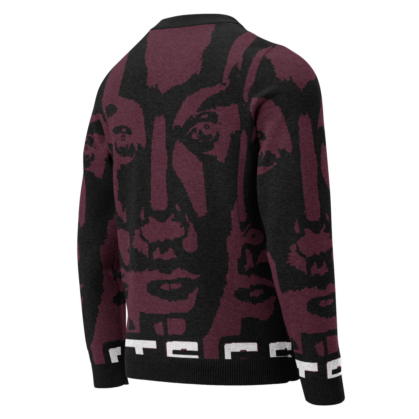 Knitted crew neck sweater