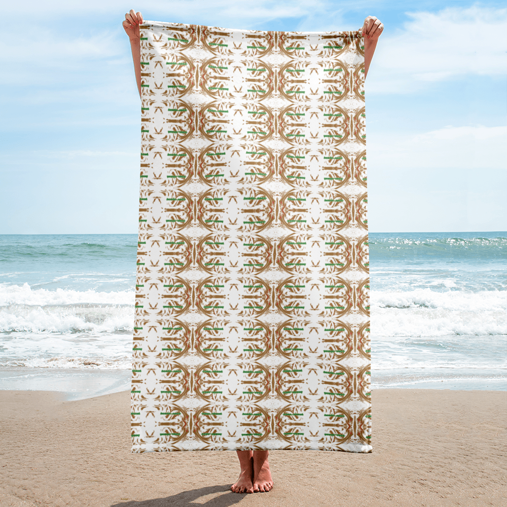 Designed for both aesthetic appeal and practicality, our towel boasts a generous size of 30″ × 60″ × 0.28″ (76 × 152 × 0.7 cm), enveloping you in luxurious warmth with every use. Its all-over sublimation print captures intricate details and vibrant hues, ensuring a visual feast for the senses. But functionality is never compromised with Beats.Cali.  The absorbent terry fabric with its water-absorbing capabilities for maximum utility promises to cocoon you in comfort. 