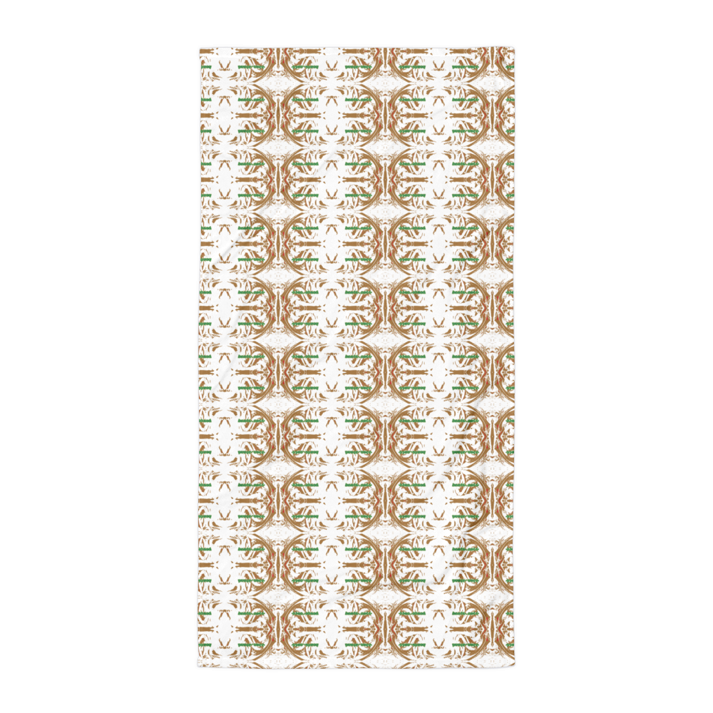 Designed for both aesthetic appeal and practicality, our towel boasts a generous size of 30″ × 60″ × 0.28″ (76 × 152 × 0.7 cm), enveloping you in luxurious warmth with every use. Its all-over sublimation print captures intricate details and vibrant hues, ensuring a visual feast for the senses. But functionality is never compromised with Beats.Cali.  The absorbent terry fabric with its water-absorbing capabilities for maximum utility promises to cocoon you in comfort. 