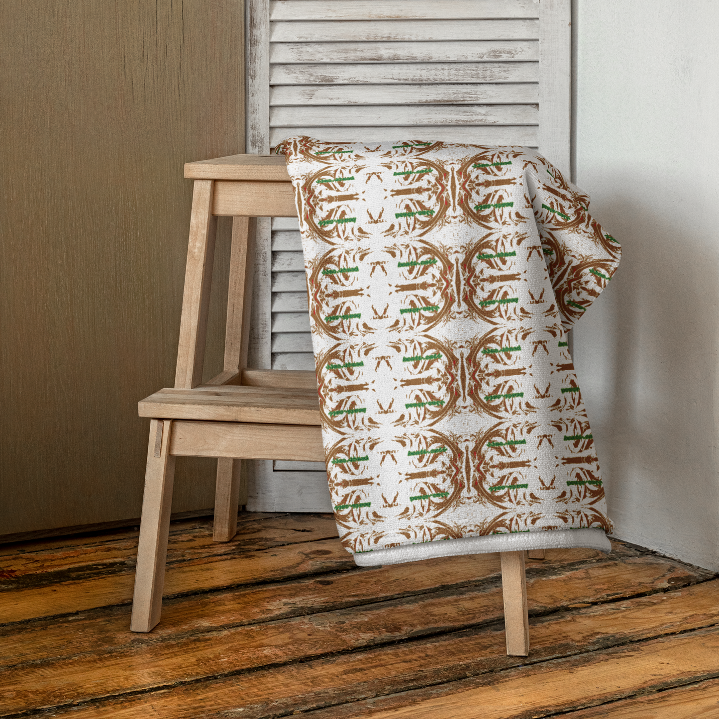 Designed for both aesthetic appeal and practicality, our towel boasts a generous size of 30″ × 60″ × 0.28″ (76 × 152 × 0.7 cm), enveloping you in luxurious warmth with every use. Its all-over sublimation print captures intricate details and vibrant hues, ensuring a visual feast for the senses. But functionality is never compromised with Beats.Cali.  The absorbent terry fabric with its water-absorbing capabilities for maximum utility promises to cocoon you in comfort. 