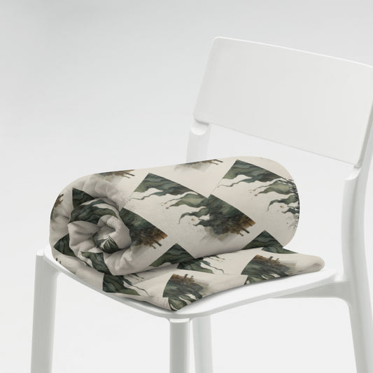 • Composed of 100% polyester  • Features a soft silk touch fabric  • Design printed on one side  • White on the reverse side  • Easy to care for, machine-washable  • Hypoallergenic properties  • Flame retardant quality