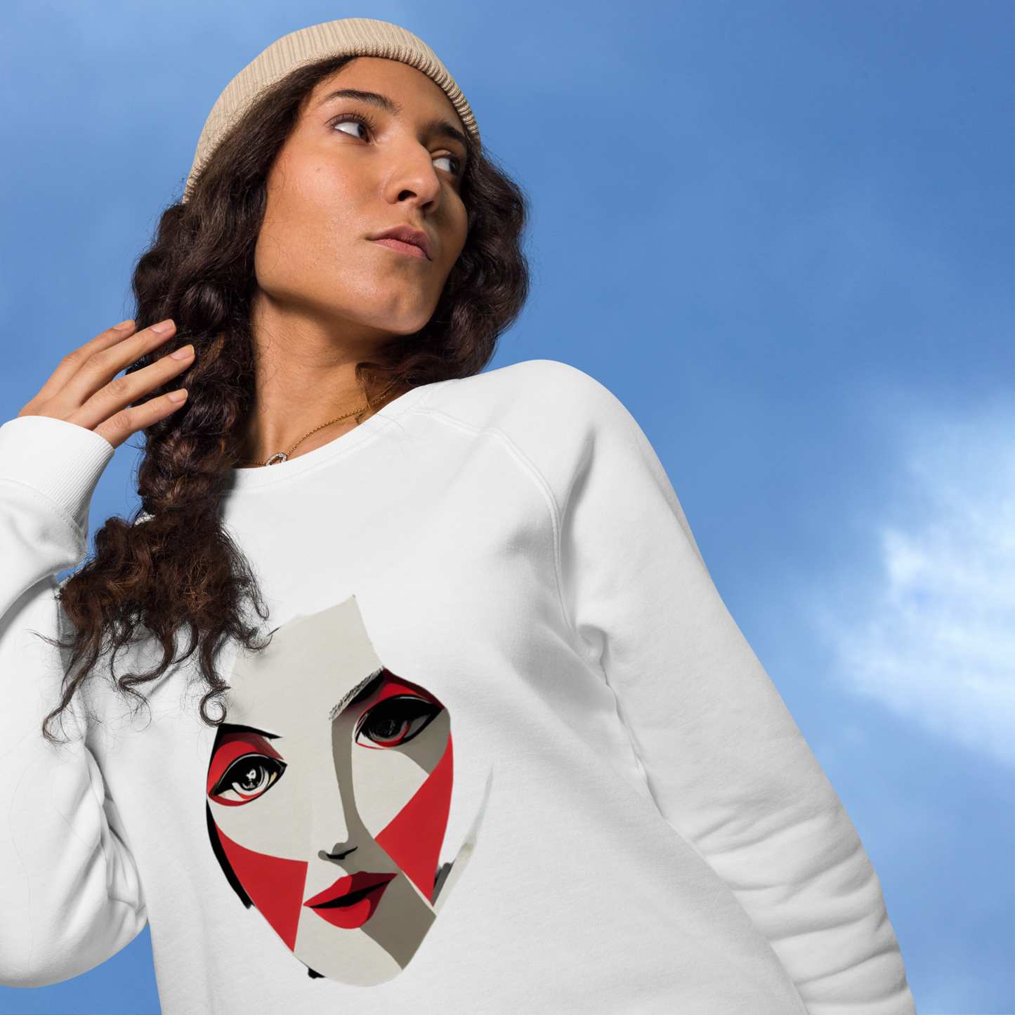 Unisex raglan sweatshirt