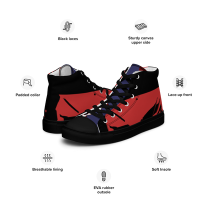 Women’s high top canvas shoes