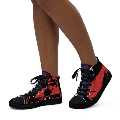 Women’s high top canvas shoes