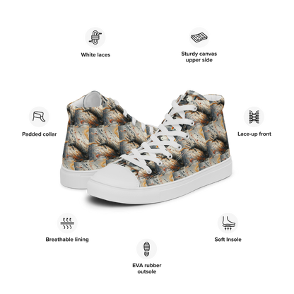 Women’s high top canvas shoes