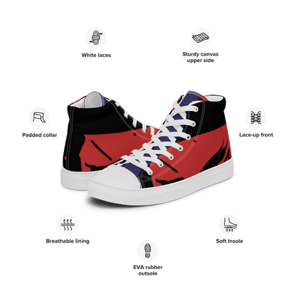 Women’s high top canvas shoes
