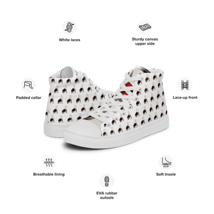 Women’s high top canvas shoes