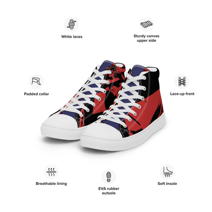 Women’s high top canvas shoes