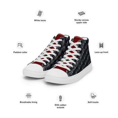 Women’s high top canvas shoes
