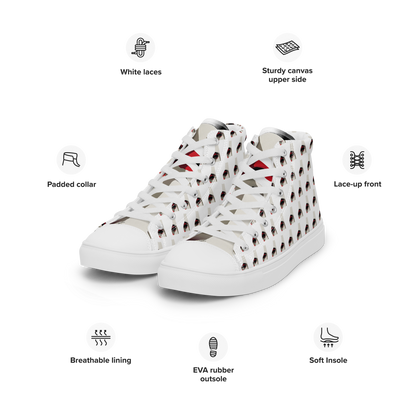 Women’s high top canvas shoes