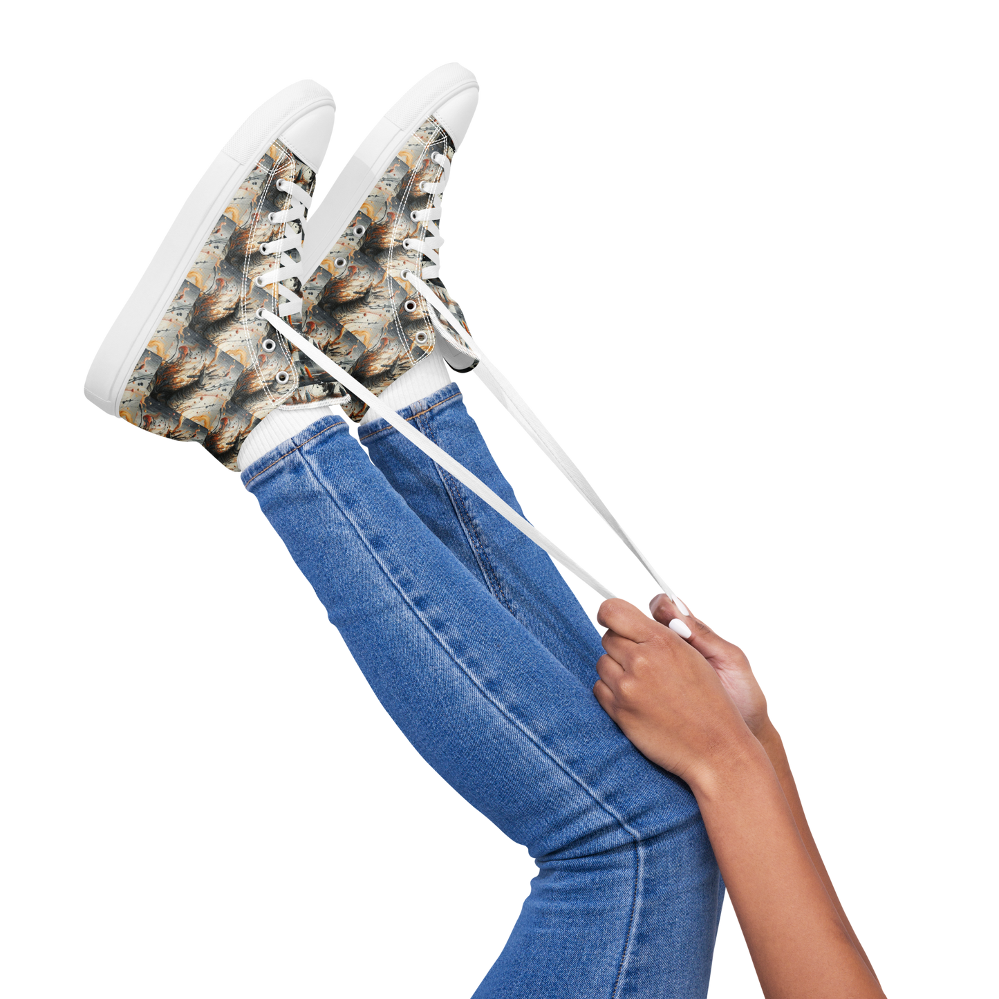 Women’s high top canvas shoes