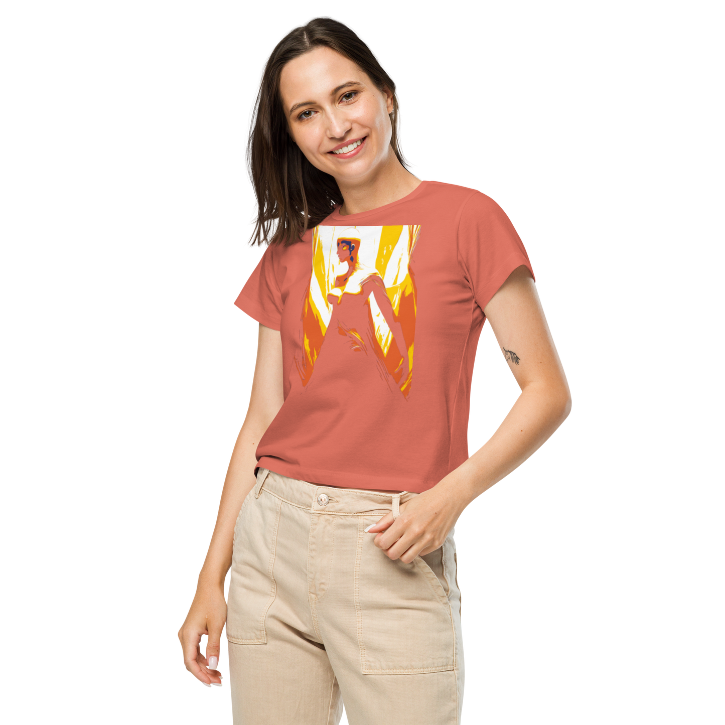 Women’s high-waisted t-shirt
