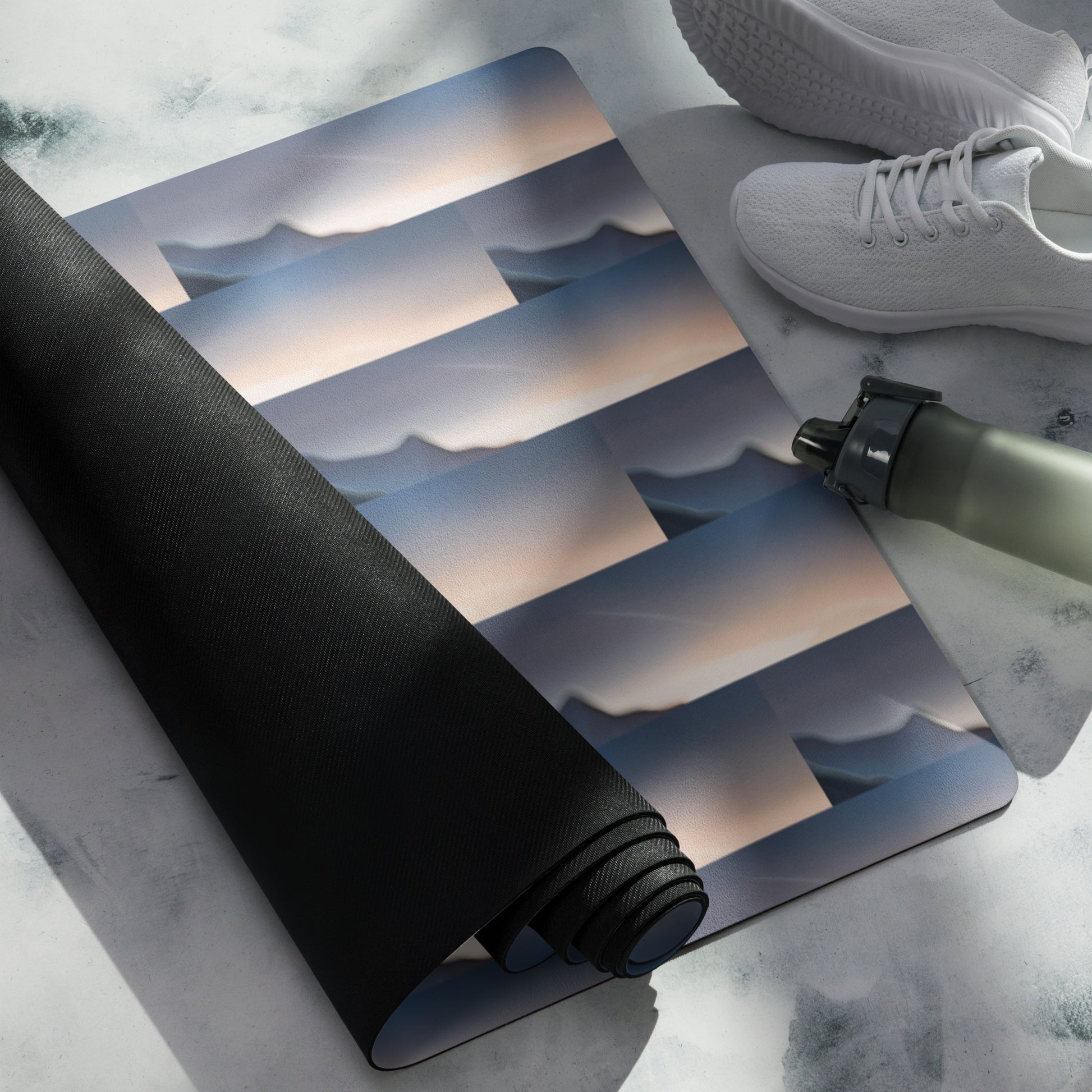 Elevate your yoga experience with our yoga mat, where style meets functionality to enrich your yoga practice sessions. Crafted with a durable rubber base and topped with luxurious microsuede top for optimal grip and support. The anti-slip rubber bottom ensures stability during exercises, meditation and yoga practices.