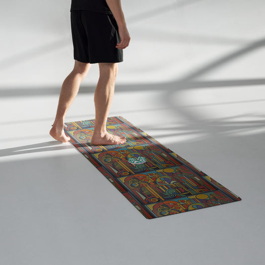 Elevate your yoga experience with our yoga mat, where style meets functionality to enrich your yoga practice sessions. Crafted with a durable rubber base and topped with luxurious microsuede top for optimal grip and support. The anti-slip rubber bottom ensures stability during exercises, meditation and yoga practices.