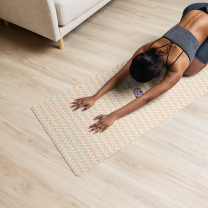 Elevate your yoga experience with our yoga mat, where style meets functionality to enrich your yoga practice sessions. Crafted with a durable rubber base and topped with luxurious microsuede top for optimal grip and support. The anti-slip rubber bottom ensures stability during exercises, meditation and yoga practices.