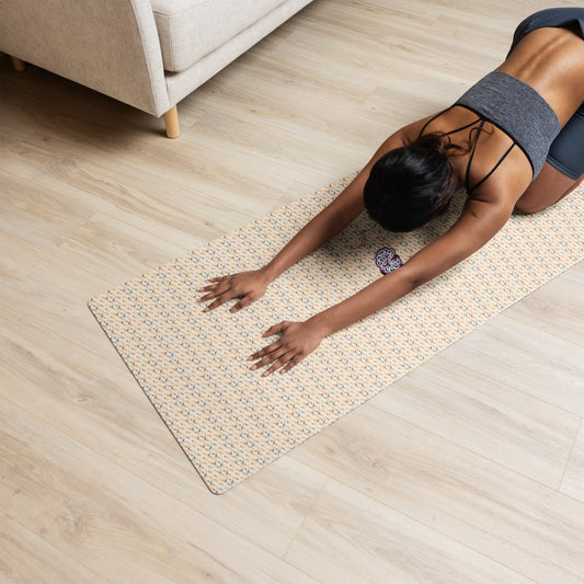 Elevate your yoga experience with our yoga mat, where style meets functionality to enrich your yoga practice sessions. Crafted with a durable rubber base and topped with luxurious microsuede top for optimal grip and support. The anti-slip rubber bottom ensures stability during exercises, meditation and yoga practices.