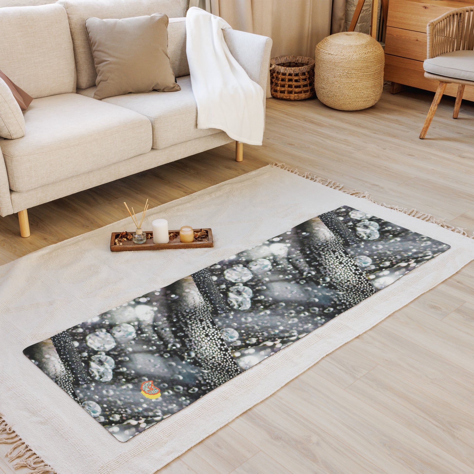 Elevate your yoga experience with our yoga mat, where style meets functionality to enrich your yoga practice sessions. Crafted with a durable rubber base and topped with luxurious microsuede top for optimal grip and support. The anti-slip rubber bottom ensures stability during exercises, meditation and yoga practices.